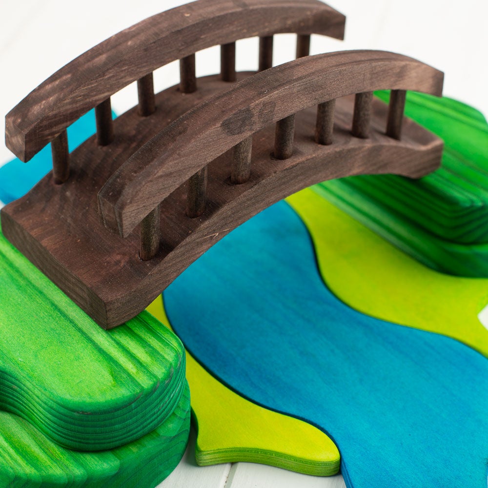 Wooden bridge toy on sale
